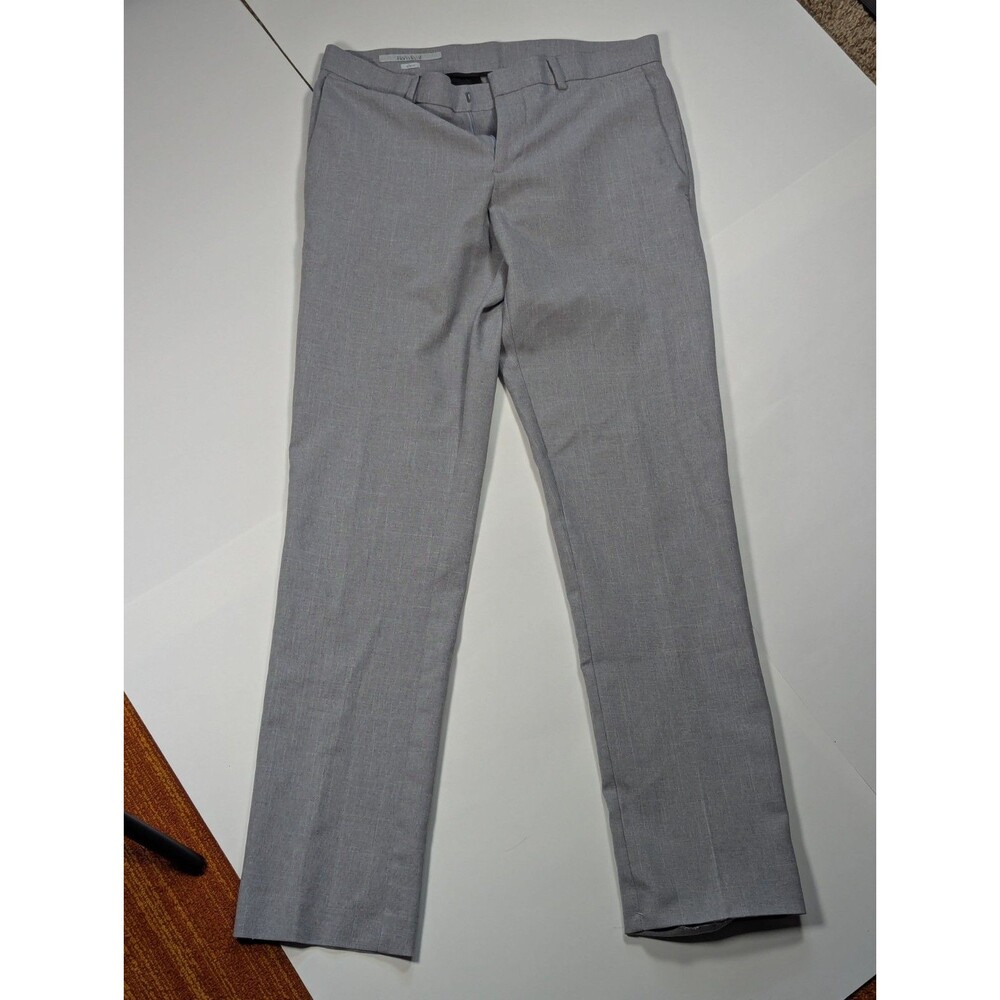 Perry Ellis Portfolio Mens Slim fit Dress Pants 30 / 32 Mid Gray Solid